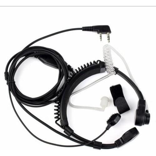 2pin K type Extendable Throat Microphone Headset PTT Walkie Talkie Earpiece For Kenwood For TYT For Baofeng UV5R for Kenwood KPG