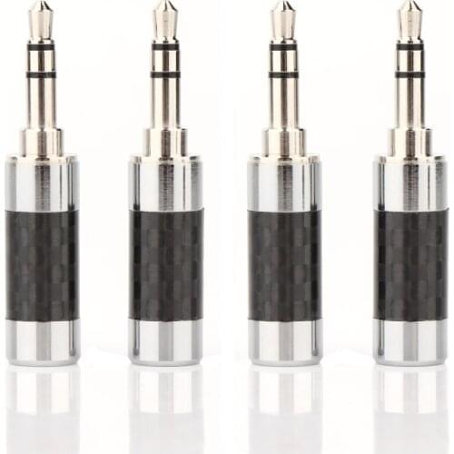 4pcs ACROLINK Rhodium Plated Carbon Fiber 3.5mm Stereo Mini Plug