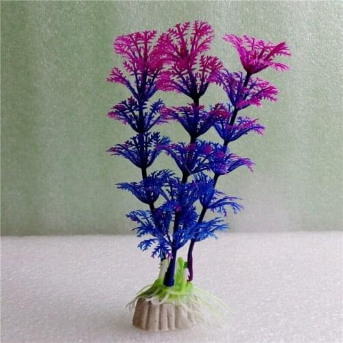 6 pcs Aquarium Plastic Underwater Plants Fish Tank Artificial Plants Aquario Ornament Landscape Decor Grass