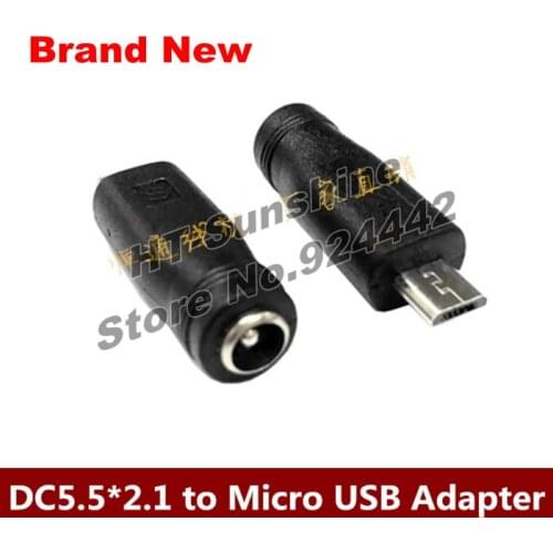 Free shipping via DHL/Fedex 1000PCS/LOT DC power adapter DC5.5*2.1 female to Micro USB male Conversion Plug Adapter
