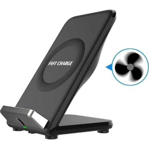 7.5W Fans Cooling Qi Wireless Desk Charger Holder For Universal mobile phone charging Fast Charge Mobile Phone Holder