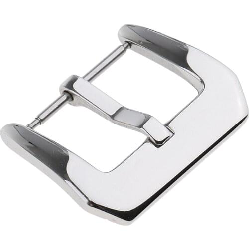 Blesiya Silver Stainless Steel Metal Watch Screw - in Pin Buckle 16 - 24mm