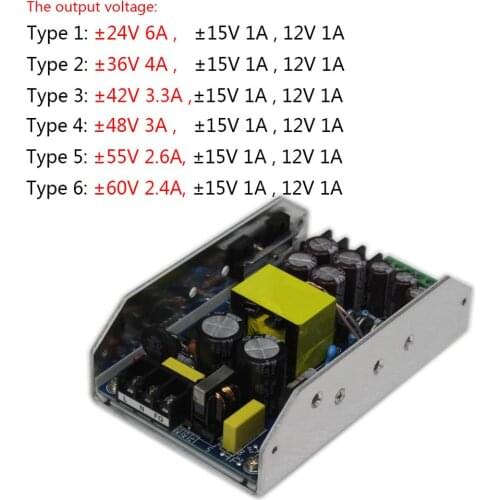 300W PSU Digital Amplifier Power Supply Class A Class AB PSU 5 Sets +- Output ±24V 30V 36V 42V 48V 55V 60V 15V Single DC12V