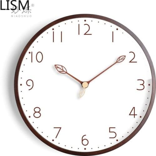 Large Wood Wall Clocks Home Decor Living Room Clock Creative Nordic Wall Watch Silent Morden Relol Para Casa Bathroom Clock Wall