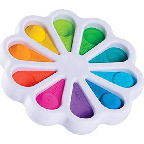15X15cm Petal Digital Fidget Simple Dimple Toy Fat Brain Toy Anti Stress Relief Hand Fidget Educational Toys For Children