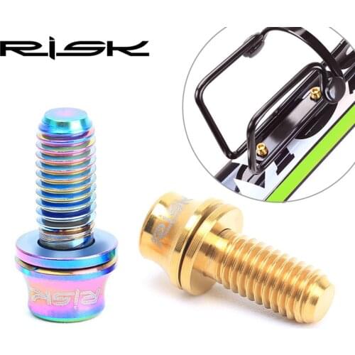 2PCS M5x12mm Titanium screw Bottle Cage Bolt Cone Bike Water Bottle Holder Ti Screw for Bicycle Water Bottle Cage mount