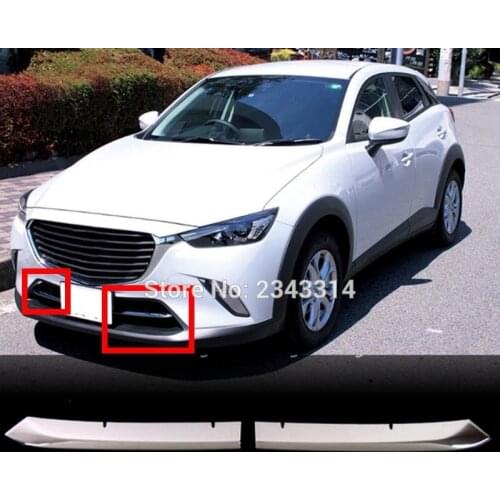 For Mazda CX-3 2016-2017 2018 ABS Molding Chrome Fog Light Bumper Lamp Eyelid Eyebrow Cover Sticker Trim Car Styling Accessories