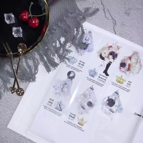 Fairy Gothic Poker Washi Tape for Card Making Bullet Journal DIY Scrapbooking Decorative Sticker