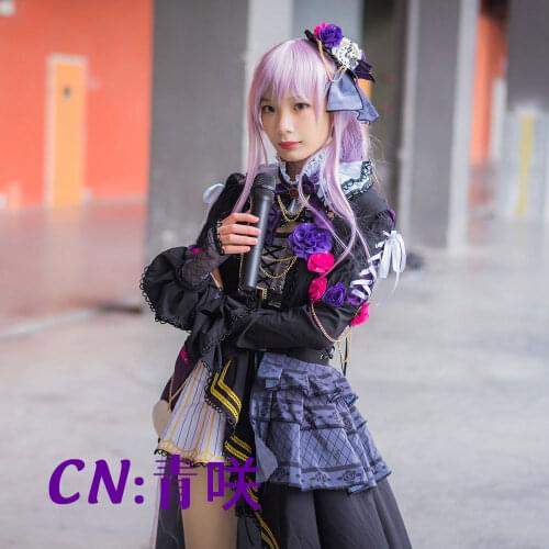 Cosplay Costume Anime Bang Dream! Minato Yukina Roselia「Neo-Aspect」Dresses Christmas Halloween Free shipping CG387