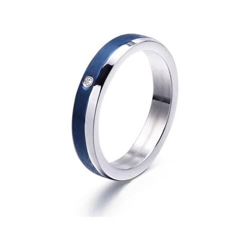 Creative and popular small CZ Stones stainless steel mens ring