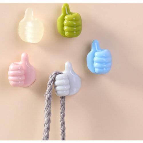 Adhesive Small Hand Hook Wall Hooks Waterproof Oilproof Self Adhesive Reusable Seamless Hanging Hook for Kitchen Bathroom Office