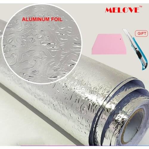 Kitchen Stickers Aluminum Foil Oil-proof Waterproof Kitchen Stove Cabinet Self Adhesive Thicken Wall Sticker DIY Wallpaper 10M