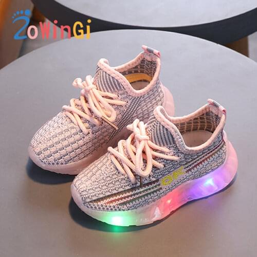 Size 21-30 Light Up Shoes Toddler Boys Shoes Sneakers Wear-resistant Sneakers buty led dla dzieci Shoes for Kids Boys with Light