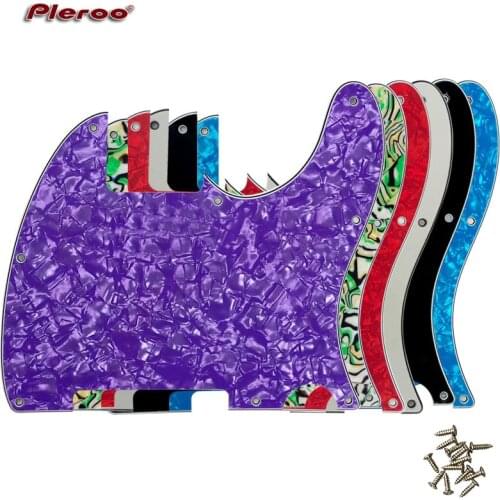 Pleroo Guitar Parts - For US Standard 8 Screw Holes 62 Year Tele Telecaster Blank Guitar Pickguard Scratch Plate
