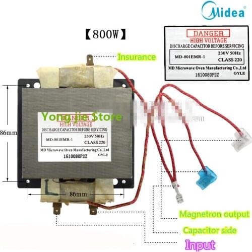 Genuine 800W transformer microwave MD-801EMR-1 can replace the MD-801/701 word at the beginning of the model