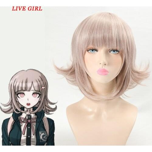LIVA GIRL Super DanganRonpa Cosplay Wig Chiaki Nanami Costume Play Woman Adult Wigs Halloween Anime Game Hair free shipping