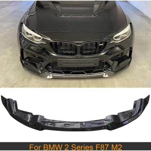 Front Bumepr Lip Spoiler for BMW 2 Series F87 M2 2015 - 2017 Not for M2C Car Front Bumper Lip Spoiler Splitters Carbon Fiber