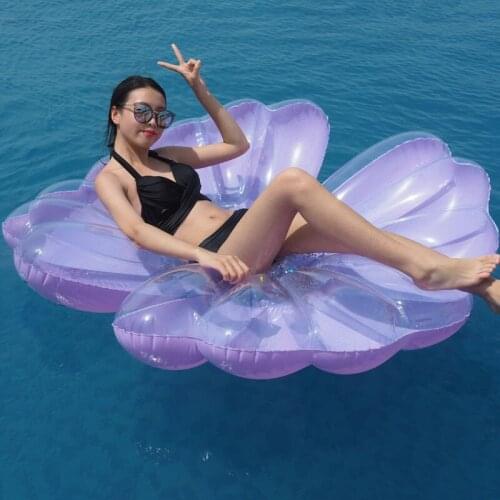 Shell Shape Floating Water Hammock Lounge Chair Swimming Pool Inflatable Float Rafts for Men Women Summer Beach Supply FK88