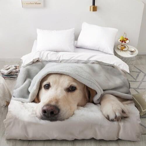 3D Duvet cover Quilt/Blanket/Comfortable Case Luxury Bedding 135 140x200 150x200 220x240 200x220 for Home animal dog Lie down