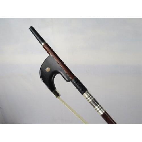 Strong profession Pernambuco Carbon fiber bass bow 3/4,copper mounted 10216