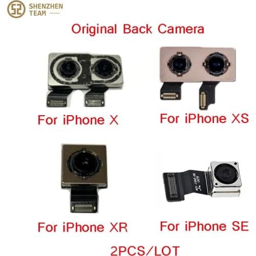SZteam 2PCS/LOT ORIGINAL Back Camera Rear Lens Flex Cable Replacement Part For iPhone 5S 6 6S 7 8P XR XS MAX 11 PRO Module