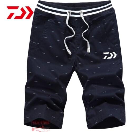 Daiwa Fishing Short Pant Summer Men Outdoor Hiking Climbing Sports Pants Fishing Clothing Breathable Fishing Pants Big Size 5XL