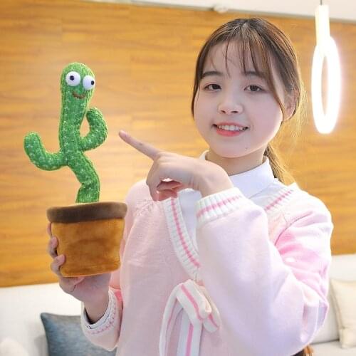 Dancing Cactus Plush Doll Toy Shake Toy With Dancing Sing Stuffed Toys For Kids Children Gifts Home Decor
