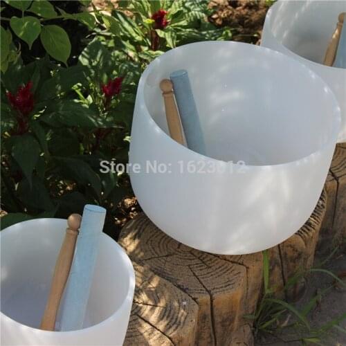 11" Tuend Of 432Hz Frosted Quartz Crystal Singing Bowl