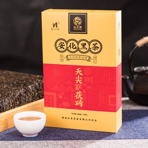 2019 Tian Jian Anhua Dark Chinese Tea with Gloden Flower Compressed Tea for Calming 1000g