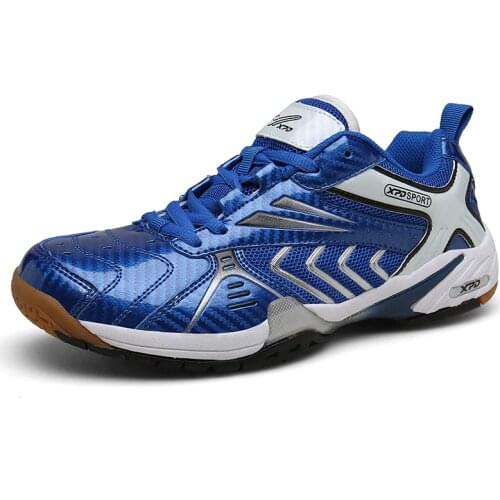 2020 Blue Men Stability Anti-Slippery Volleyball Shoes Unisex Breathable Table Tennis Shoes Women Sports Training Sneakers