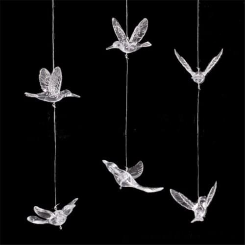 Acrylic Transparent Bird Wedding Decoration Ceiling Pendant Acrylic Birds Ornaments Party Decoration DIY Wedding Favors Gift-S