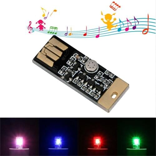 Car LED Atmosphere Lights RGB Music Rhythm Light with USB Sockets Decorative Lamp Auto Interior Lamp Car-styling Universal