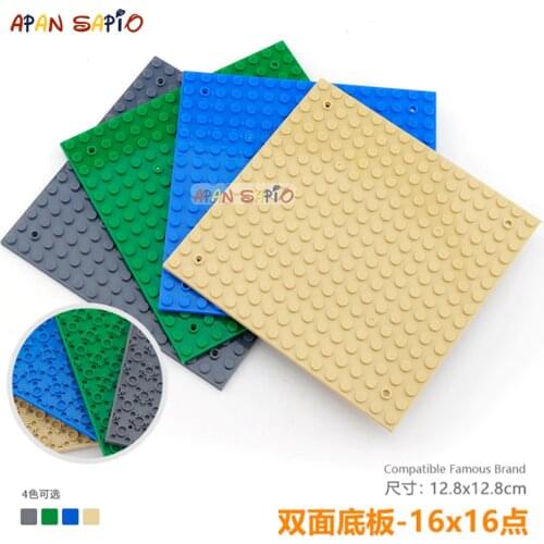 1PCS DIY Blocks Building Blocks 16x16 baseplate 4 Colors Educational Figures Bricks Toys for Children Compatible brand bricks
