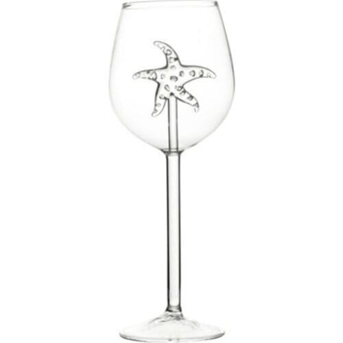 94PF 300ml Creative Red Wine Glasses with Dolphins Dolphins Red Wine Glasses Cup Glass