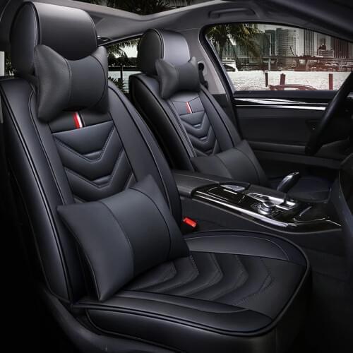 Leather car seat cover 5 seats for hyundai i40 creta getz santa fe solaris i30 tucson kona ioniq ix35 all models car accessories