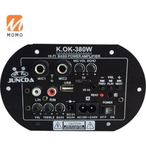 380 AC220V 12v 24v Digital Blue-tooth Amplifier Board Subwoofer Dual Microphone Karaoke Amplifiers Car Home amplificador AMP