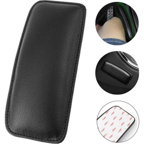 Leather Knee Pad Car Universal Cushion Interior Pillow Seat Soft Memory Foam Thigh Support Comfortable Auto Accessories 18X8.2cm