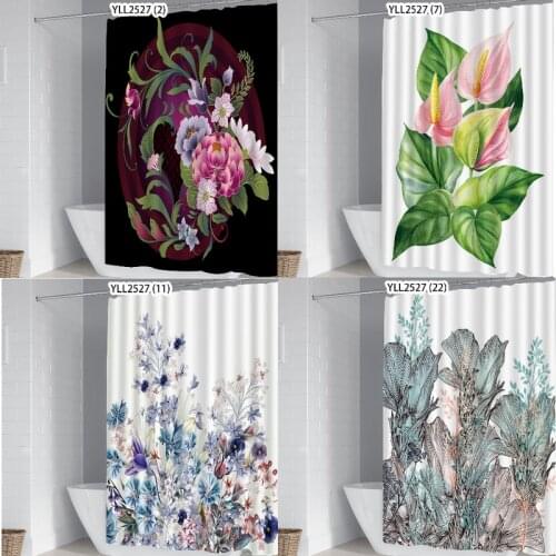 Beautiful flowers Curtain for kitchen Set for bathroom shower curtain set bedroom curtains curtains in the room For bathroom
