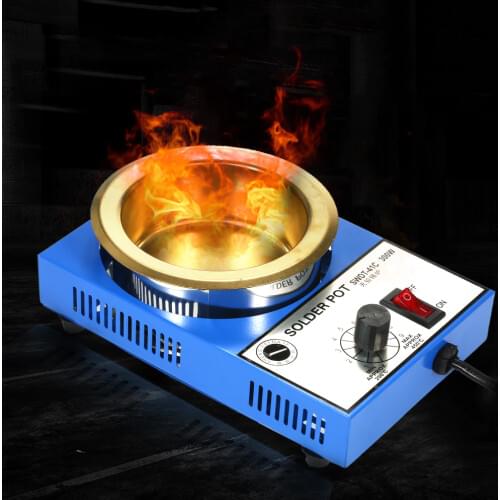 Mini Solder Pot 220V 100W 150W 250W 300W Lead Free Titanium Coating Electric Soldering Desoldering Bath Plate Soldering Pot