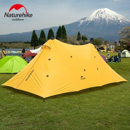 Naturehike Single Layer 20D Silicone Nylon Fabric 5-8 Persons Large Party Tents Gazebo For Outdoor Family Camping Travel Picnic
