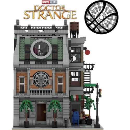 New Upgrade Marvel Avengers Doctor Strange Sanctum Sanctorum Streetview Toys MOC-37592 Model Building Blocks Bricks Kids Gift