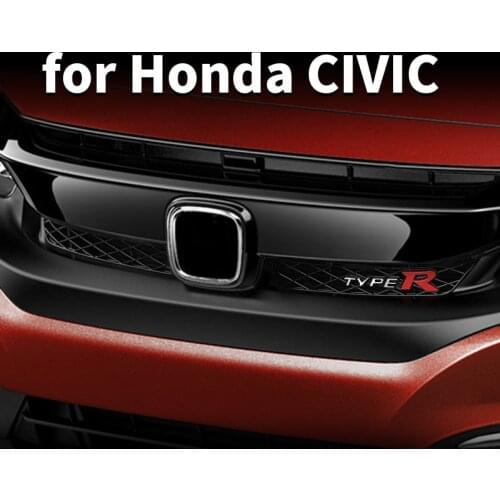 Front TR Front Net Modified Black Samurai Grille Trim Strip For Honda Civic 10th 2016 2017 2018 2020 2020