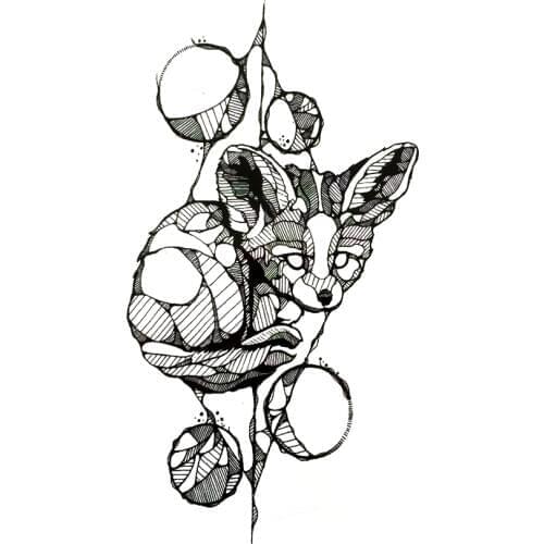 Petrochemical Cute Civet Cats Waterproof Temporary Tattoo Stickers Tattoo Body Art Harajuku Tatoo Animal Temporary tattoos