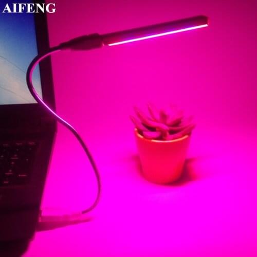 AIFENG Led Grow Light Full Spectrum Blue Red Grow Light 3W 5W USB Powered Led Grow Light For Greenhouse Aquarium Plant Flower 5V