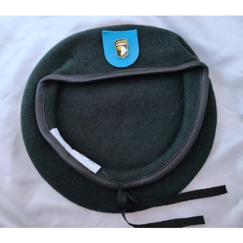 Tomwang2012 United States US Army 19th Special Forces Group Wool Green Beret 101ST AIRBORNE DIVISION EAGLE INSIGNIA Military Hat