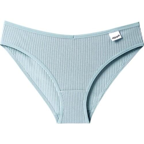 Ladies Seamless Hip-lifting Panties Sexy Fit Cotton Underwear Female Japanese Mid-waist Girl Student Threaded Cotton Briefs