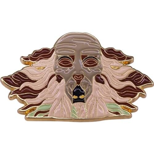 Salazar Secret Room Badge Magic Old Man Ename pin the snakes Collective jewelry