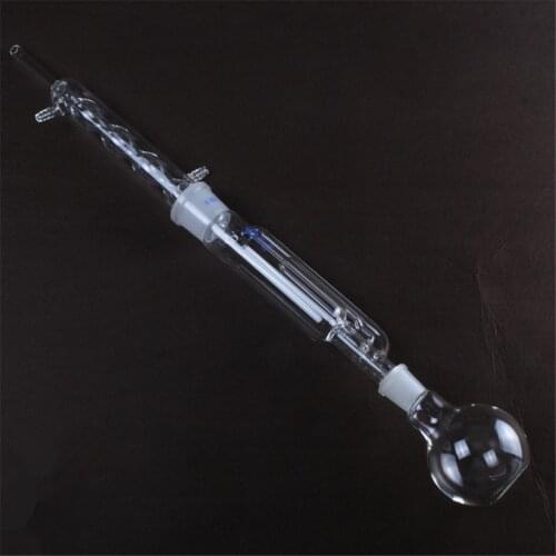 150ml,Glass soxhlet extractor body & Allihn condenser Spherical shape condenser ,1 Flat Bottom Flasks for Lipid Extraction