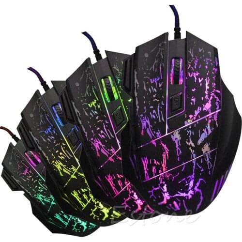 5500 DPI 7 Buttons LED Optical USB Wired Gaming Mouse Mice For Pro Gamer New X5QC