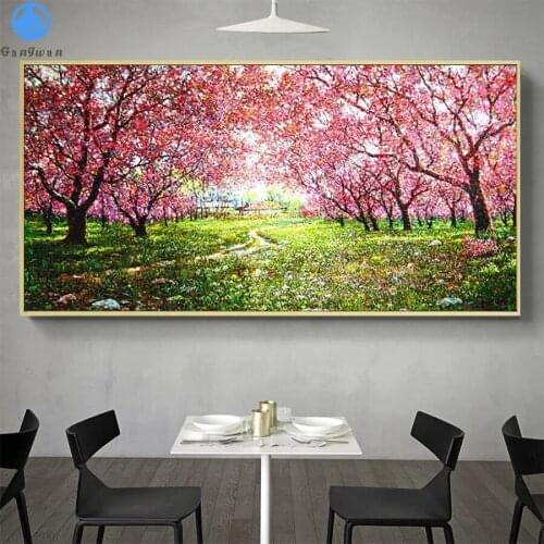 5D DIY Diamond Embroidery Hot selling home art, cherry blossom, tree Diamond Painting Cross Stitch Mosaic New Arrival Wall Art